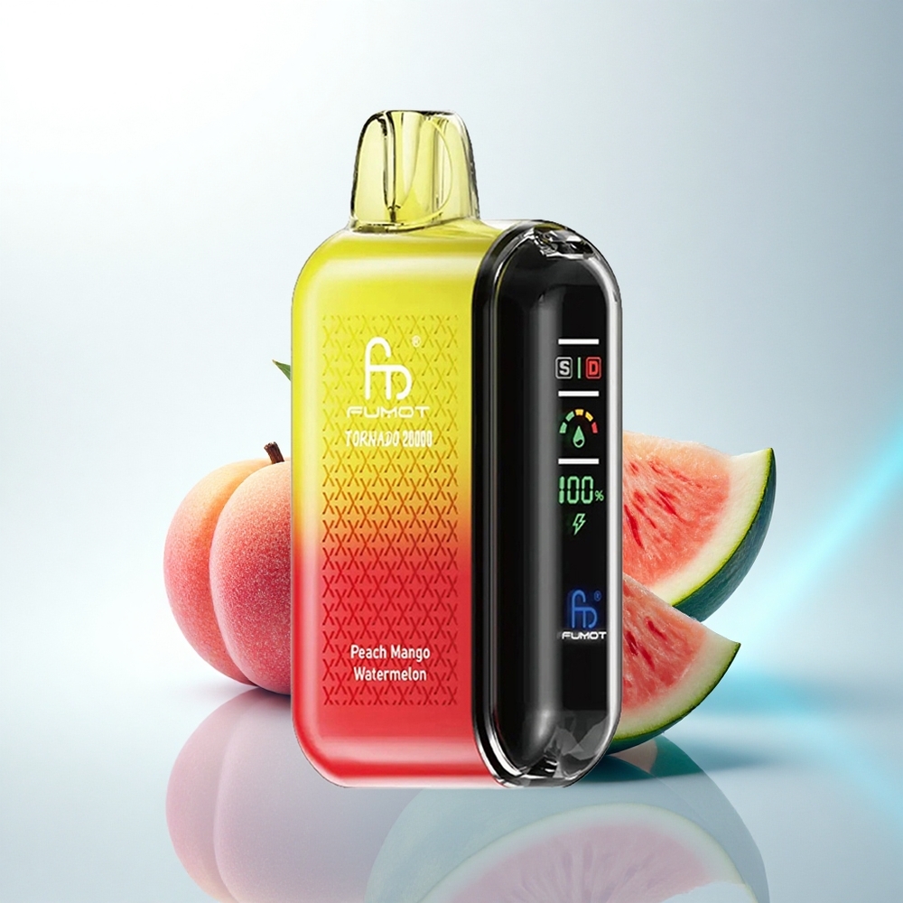 Fumot Tornado 20000 Puffs ピーチマンゴーウォーターメロン デュアルメッシュコイル