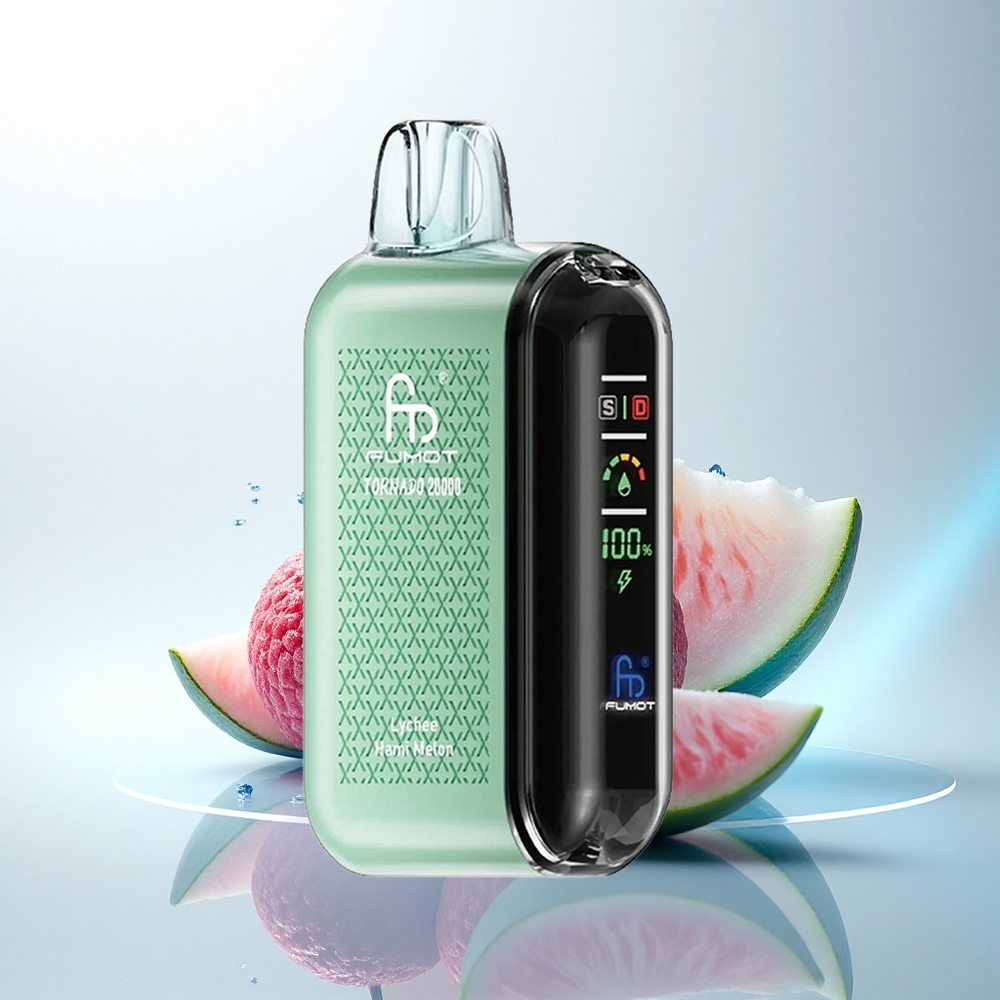 Fumot Tornado 20000 Puffs ライチハミメロン デュアルメッシュコイル スマートディスプレイ