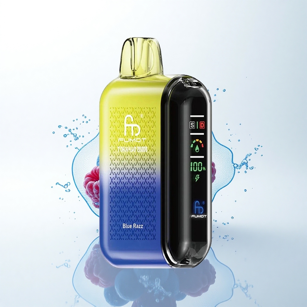 Fumot Tornado 20000 Puffs ブルーラズ デュアルメッシュコイル スマートディスプレイ