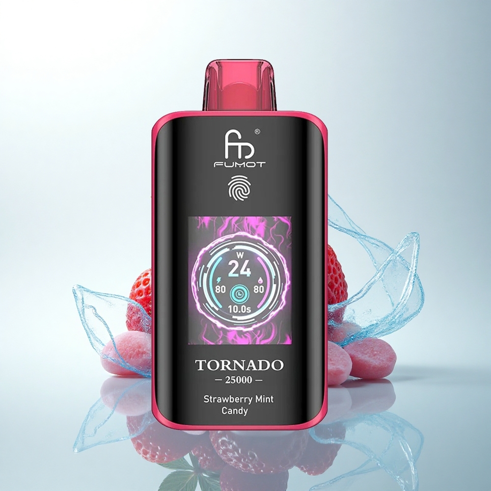Fumot Tornado 25000 Puffs ストロベリーミントキャンディ 700mAh 20ml 5%