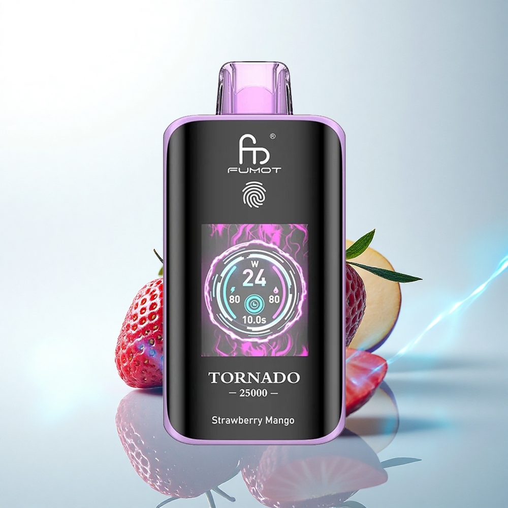 Fumot Tornado 25000 Puffs ストロベリーマンゴーハイスクリーン700mAhタイプC