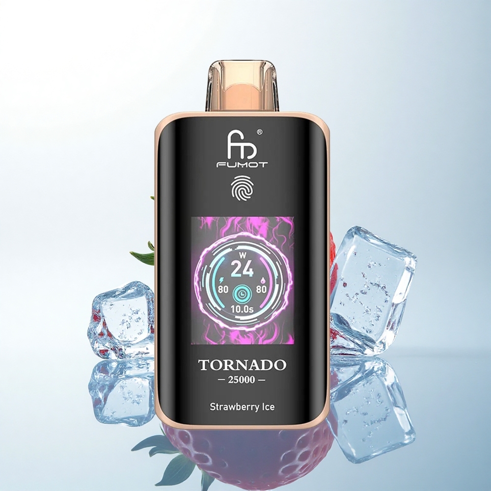 Fumot Tornado 25000 Puffs 苺アイス HDスクリーン 700mAh 20ml