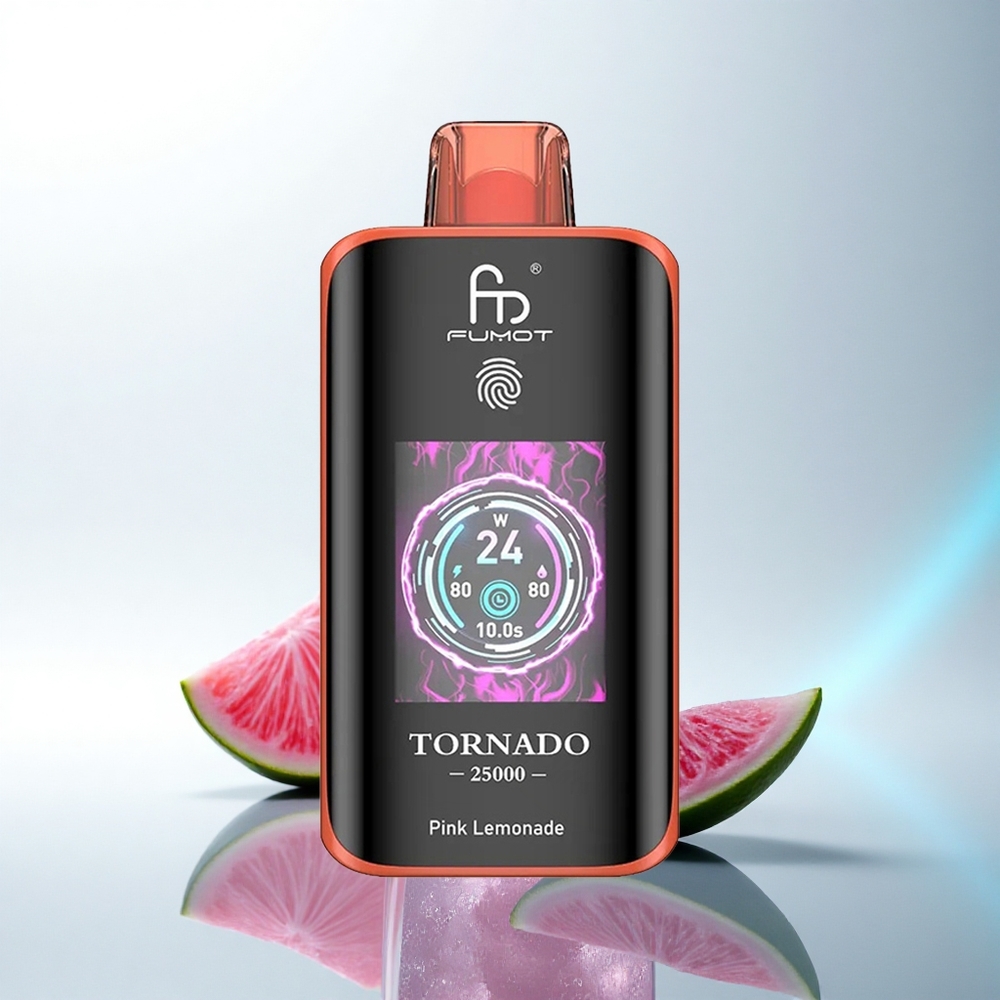 Fumot Tornado 25000 Puffs ピンクレモネード HDスクリーン 700mAh 20ml