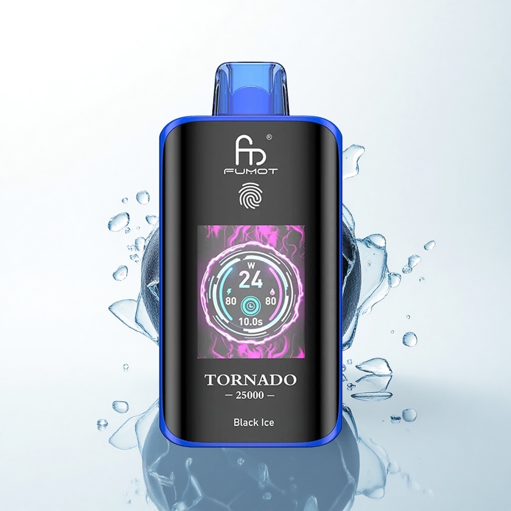 Fumot Tornado 25000 Puffs 漆黒の氷 HDスクリーン 700mAh 20ml