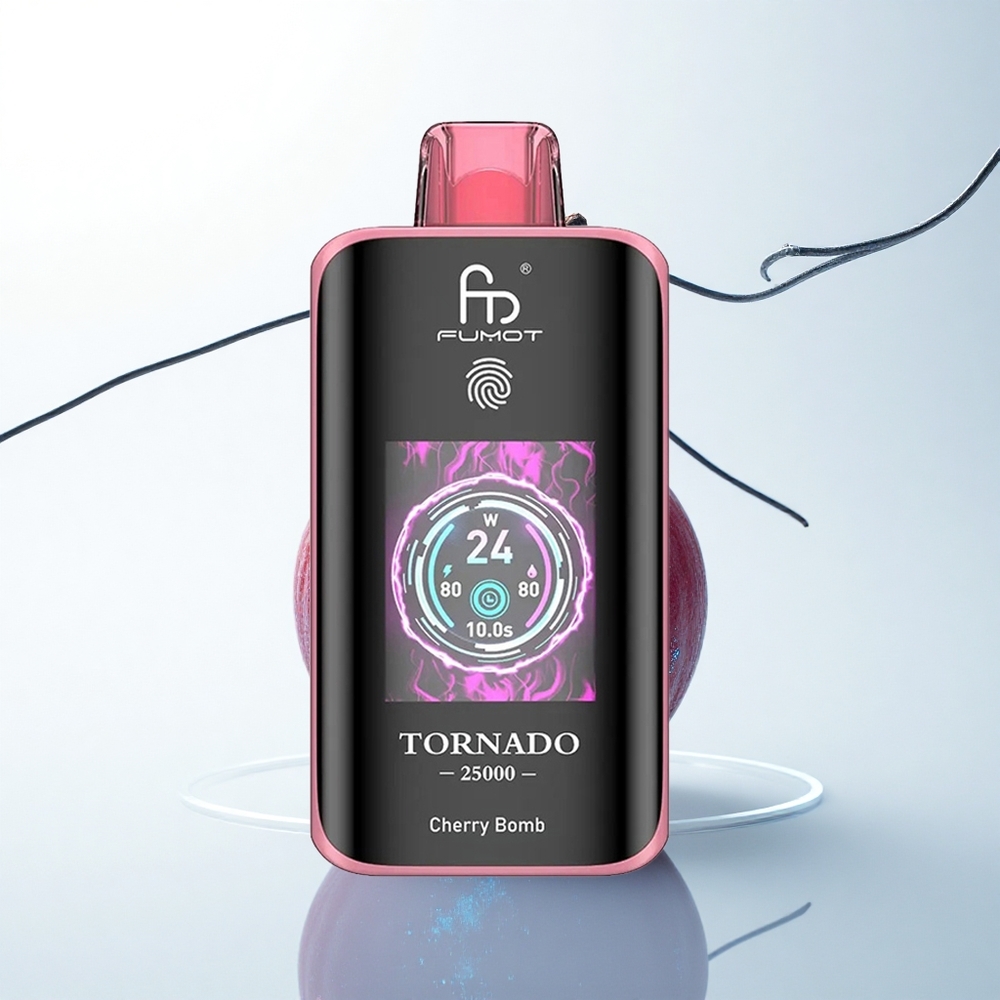 Fumot Tornado 25000 Puffs 桜爆弾 HD画面 700mAh 充電式