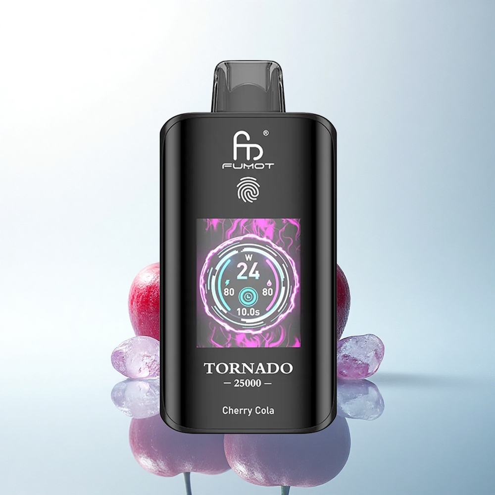 Fumot Tornado 25000 Puffs チェリーコーラHDスクリーン700mAh