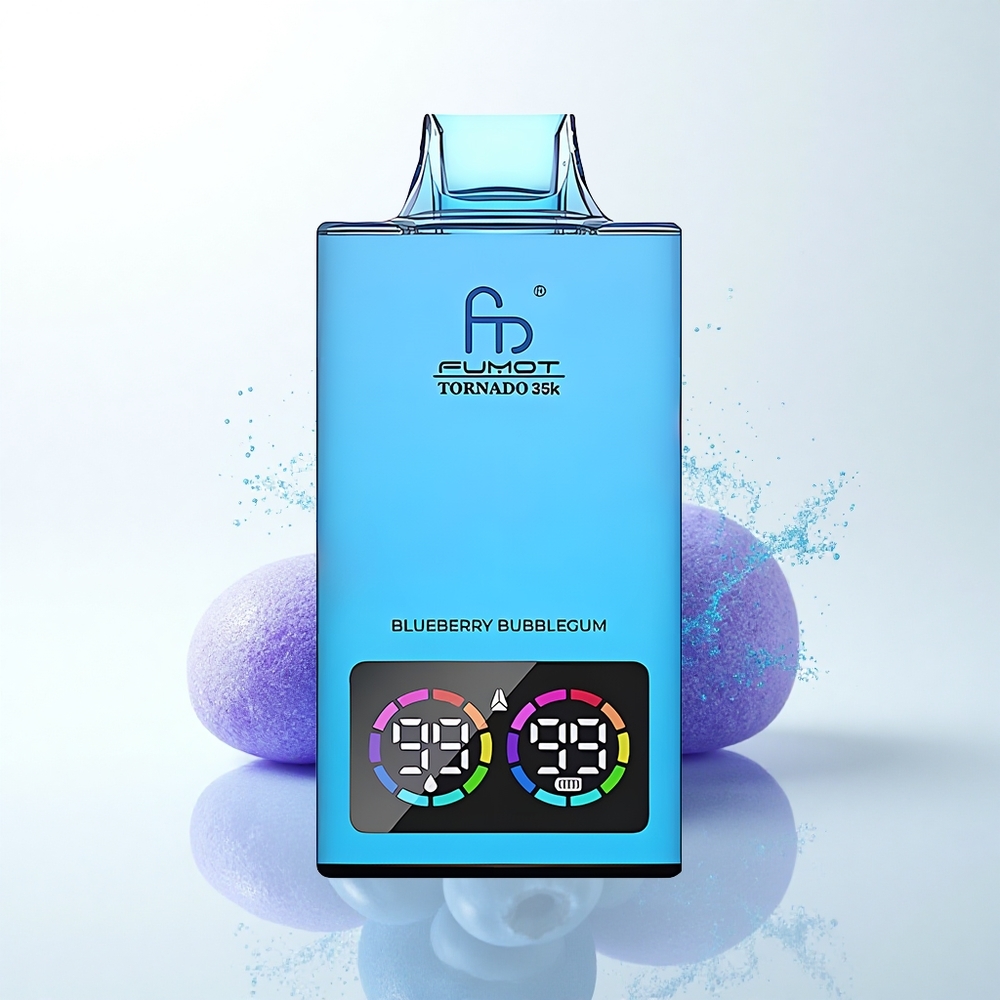 Fumot Tornado 35000 Puffs ブルーベリーバブルガムデュアルメッシュRGB