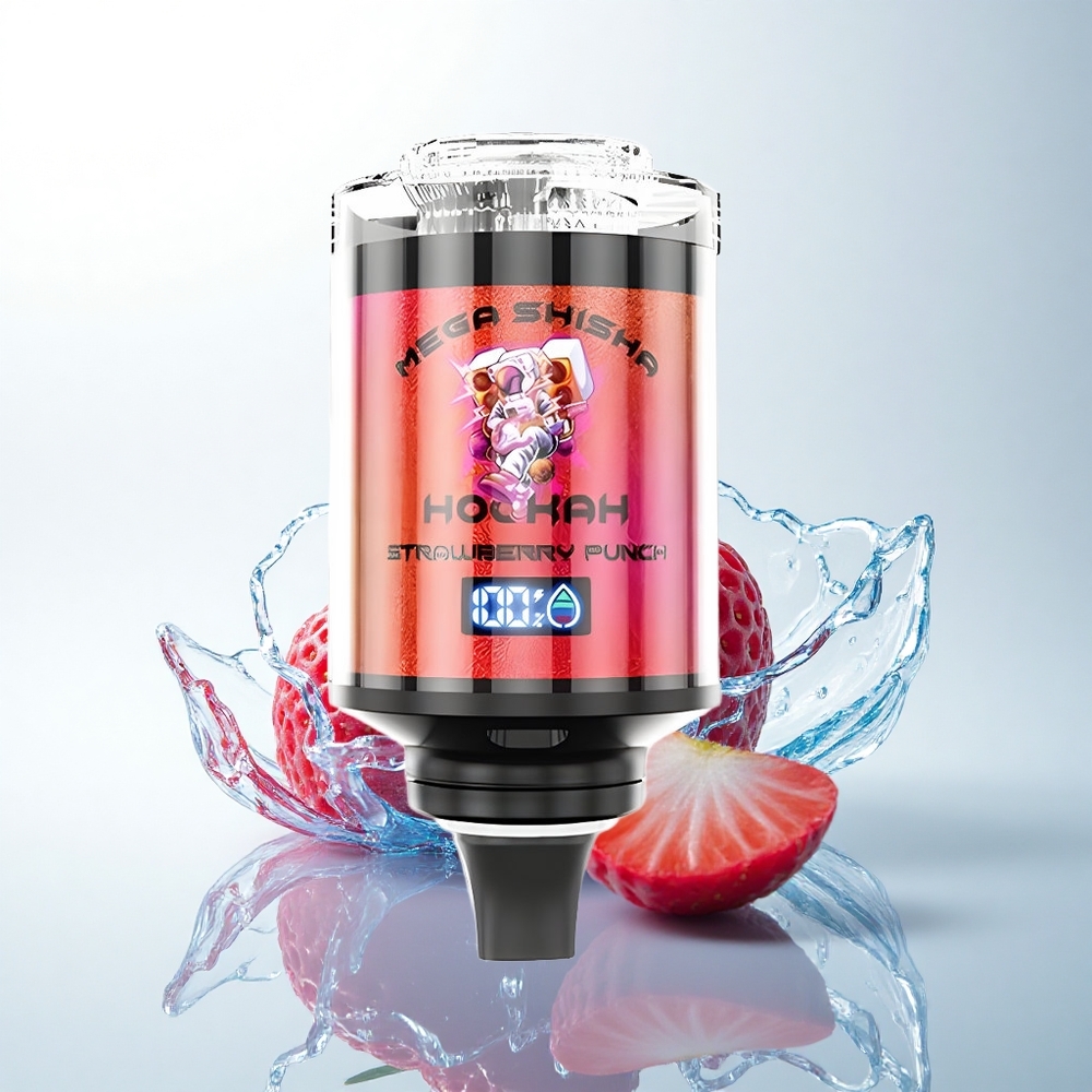 JNR Mega Shisha Hookah 100K いちごパンチ 2200mAh タイプC スマートスクリーン