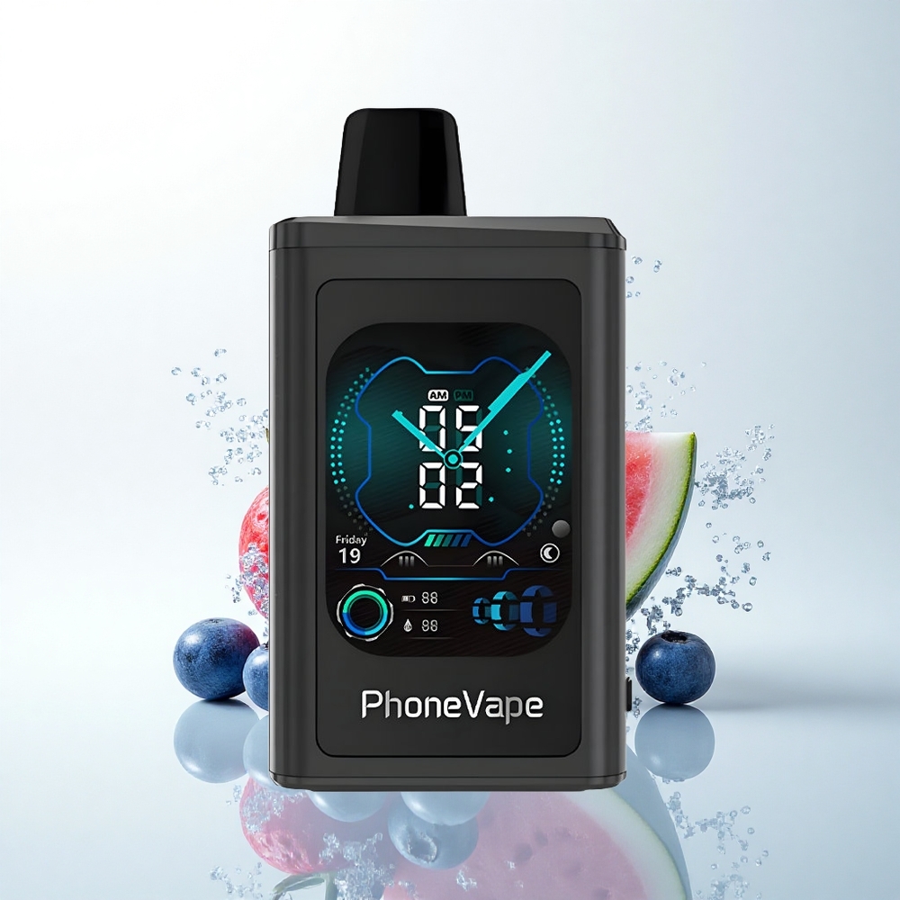 JNR PhoneVape 30000 ブルーベリーウォーターメロン フルディスプレイ ロックモード ターボ