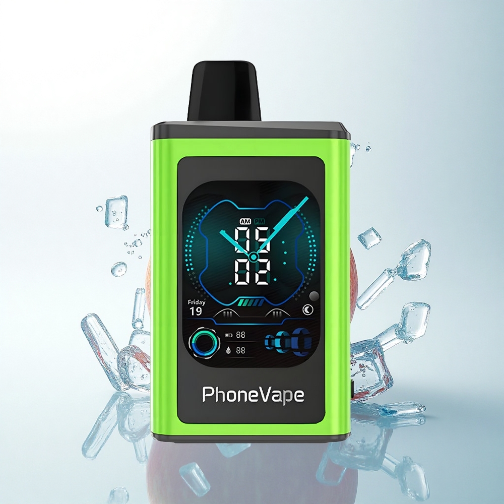 JNR PhoneVape 30000 サワーアップルアイス ターボ フルディスプレイ リモートカメラ