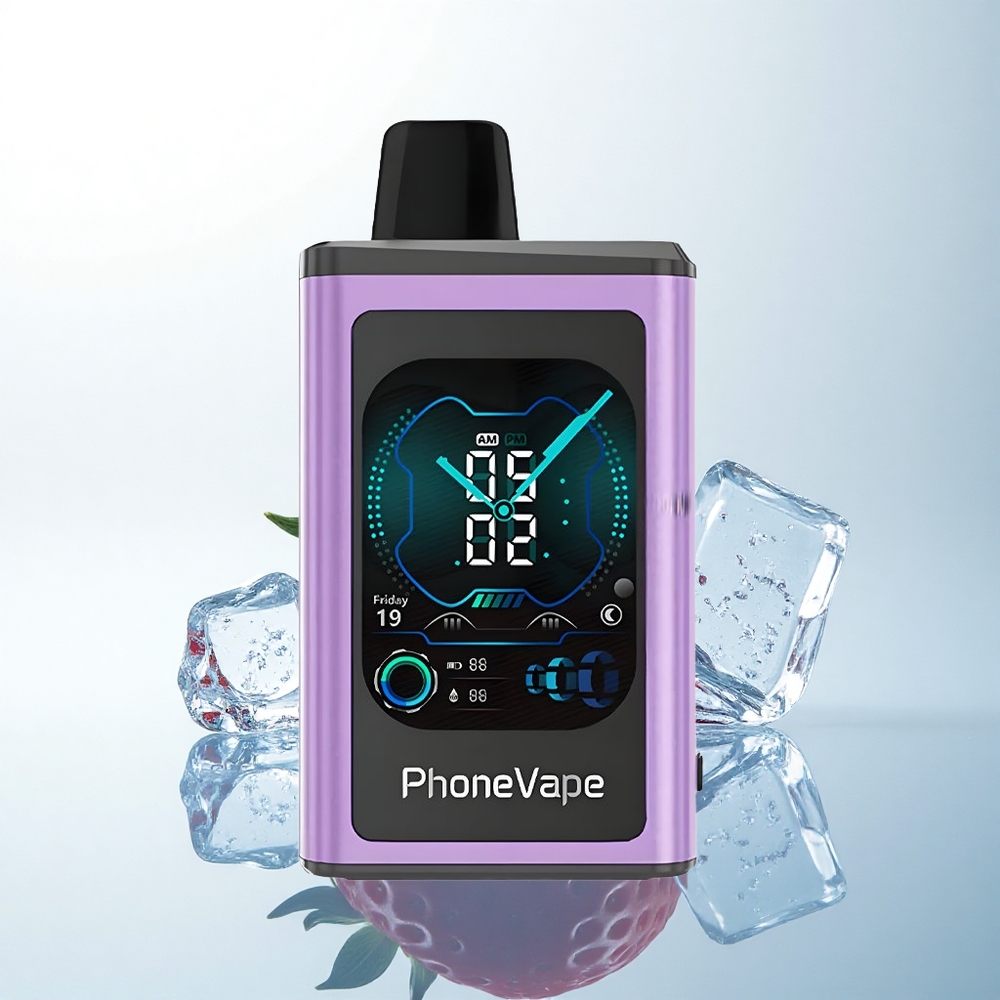 JNR PhoneVape 30000 ストロベリーアイス ターボ フルディスプレイ