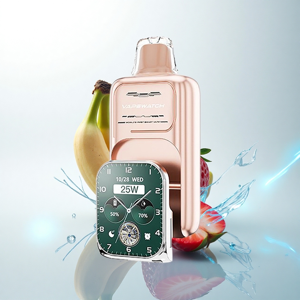 JNR VapeWatch 30000 いちごバナナ デュアルメッシュコイル タイプCクイックチャージ