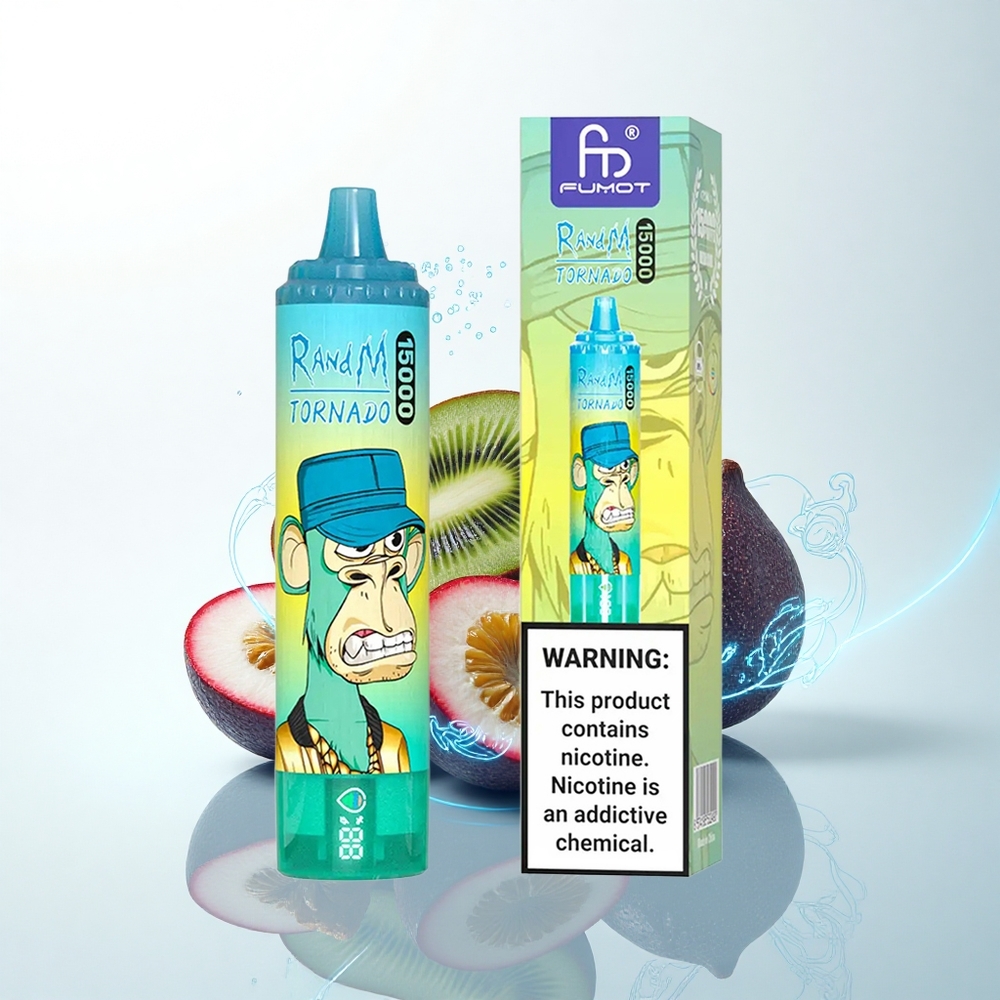 RandM Fumot Tornado 15000 Puffs キウイパッションフルーツグアバ 25ml 0.9オームメッシュ