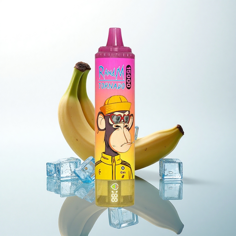 RandM Fumot Tornado 15000 Puffs バナナアイス 25ml メッシュ
