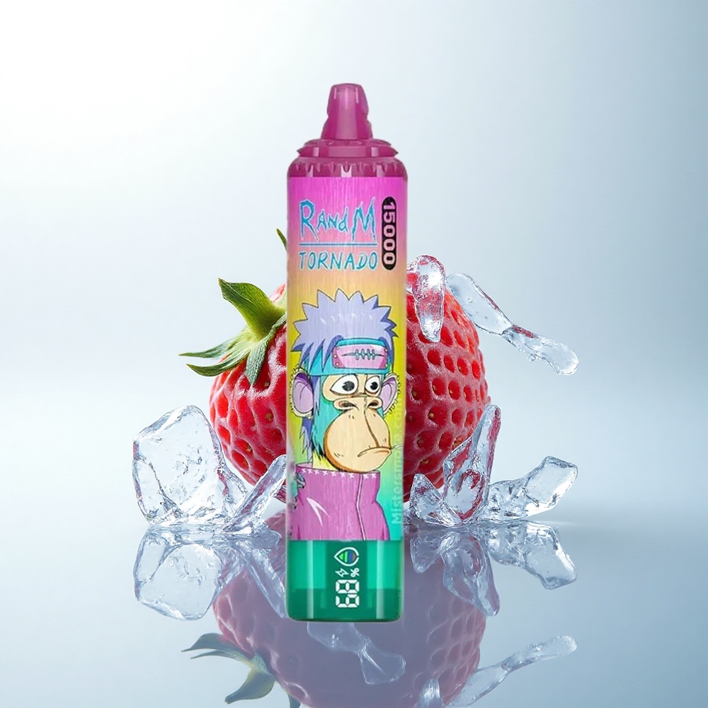 RandM Fumot Tornado 15000 Puffs アイスドストロベリー 25ml メッシュコイル