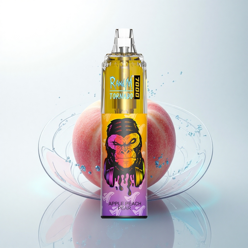RandM Fumot Tornado 7000 Puffs アップルピーチペア メッシュコイル タイプCポート RGBライト