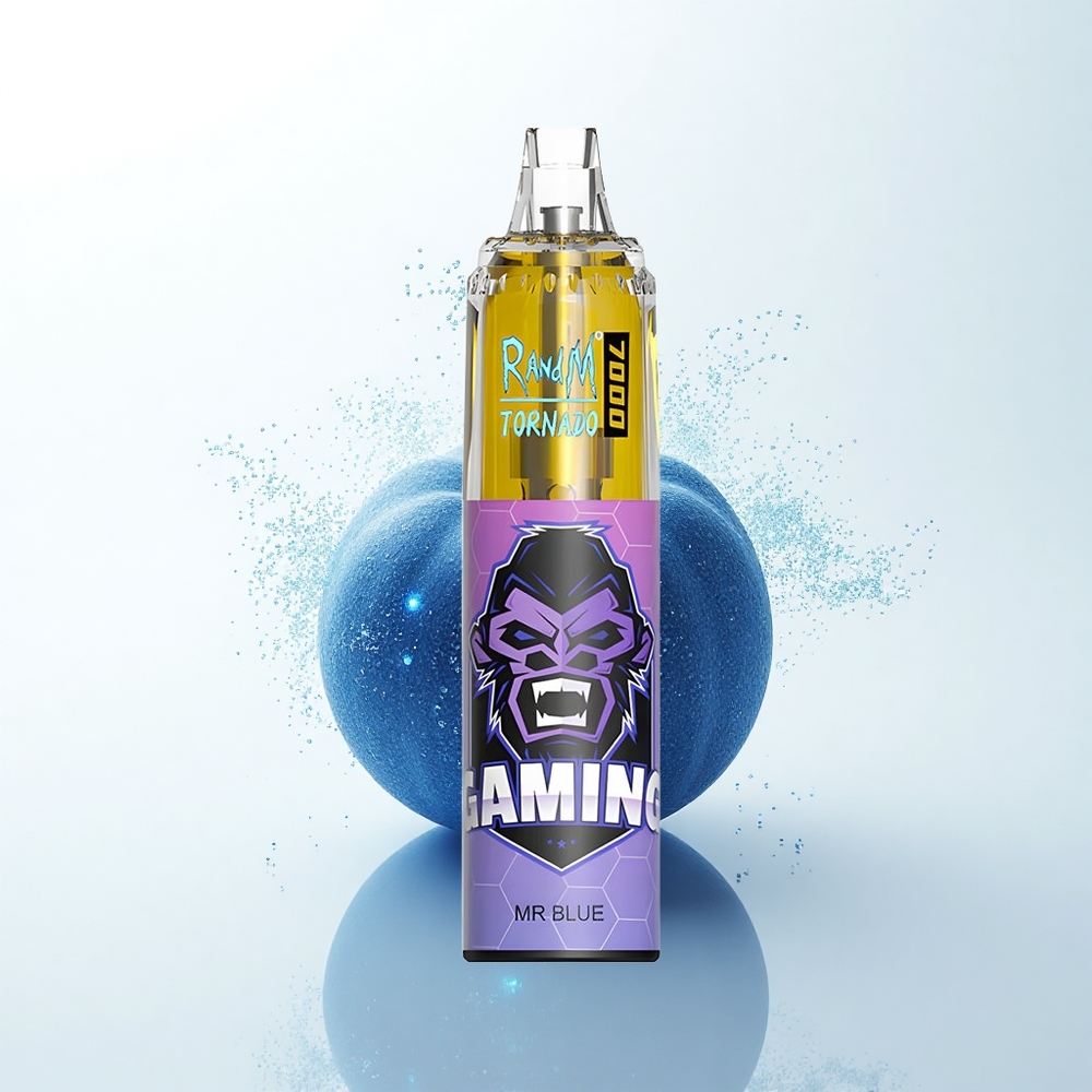 RandM Fumot Tornado 7000 Puffs ブルー博士 メッシュコイル タイプCポート RGBライト