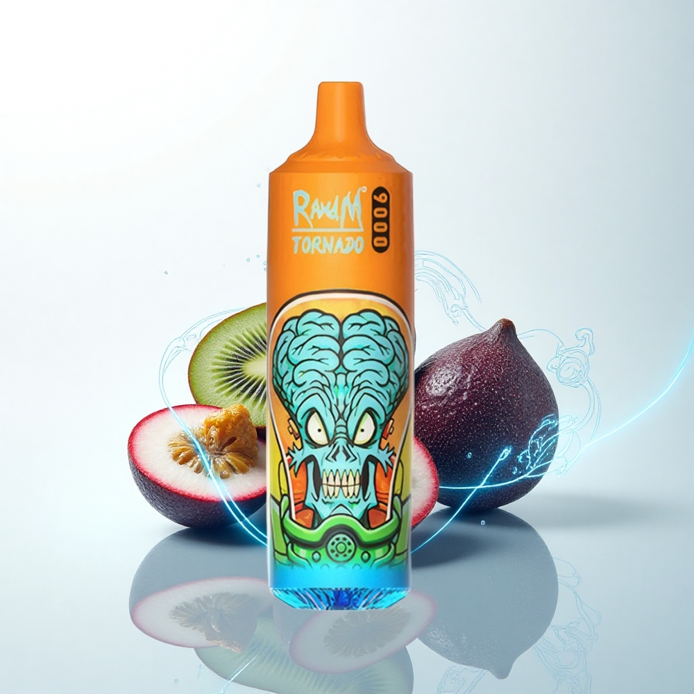 RandM Fumot Tornado 9000 Puffs キウイパッションフルーツグアバ メッシュコイル 18mL 850mAh