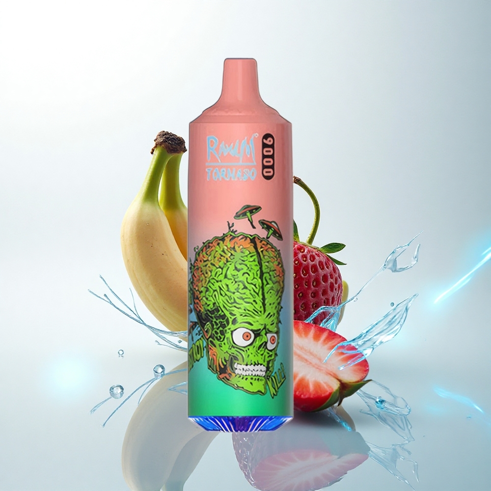 RandM Fumot Tornado 9000 Puffs いちごバナナメッシュコイル18mL