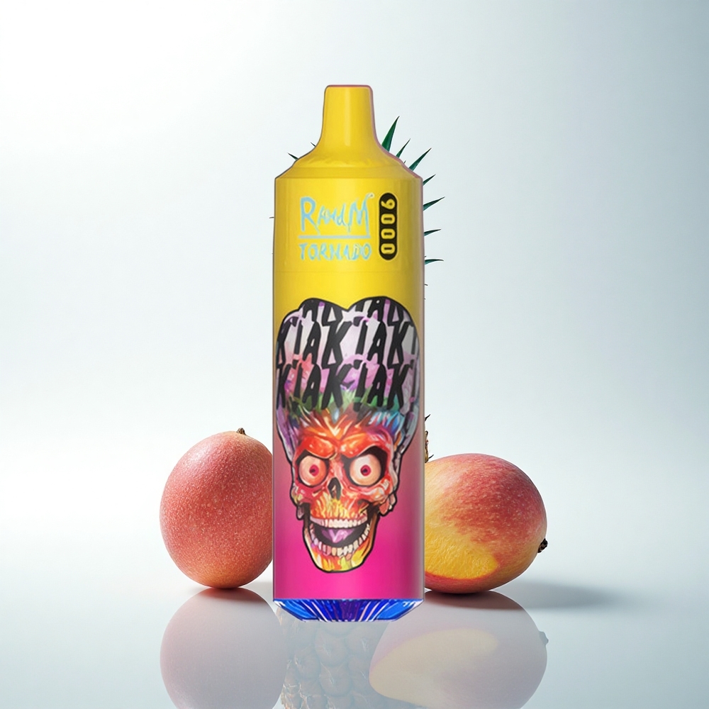 RandM Fumot Tornado 9000 Puffs ピーチマンゴーパインアップルメッシュコイルRGBディスプレイ