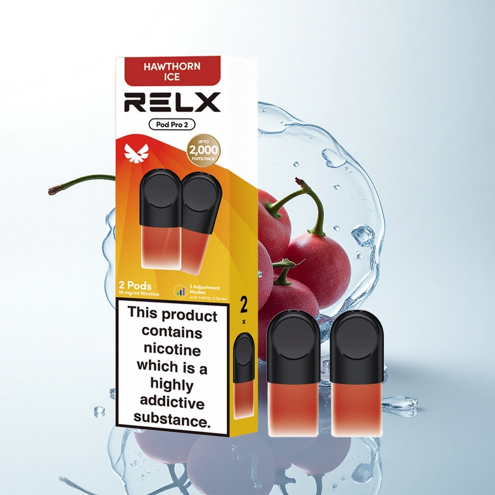 Relx Pod Pro 2 Vape Device サンザシアイス18mg/ml 1.9ml 3電圧調整