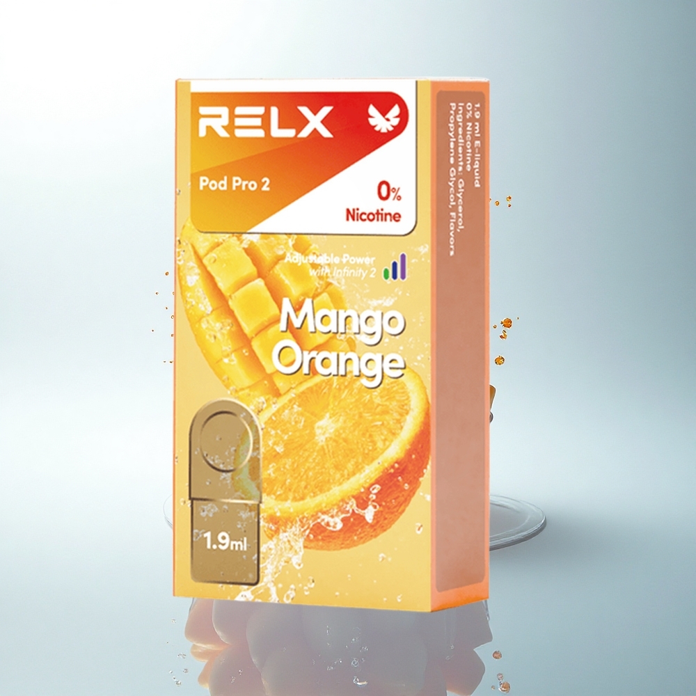 Relx Pod Pro 2 Vape Device マンゴーオレンジ1.9ml3モード0mg/ml