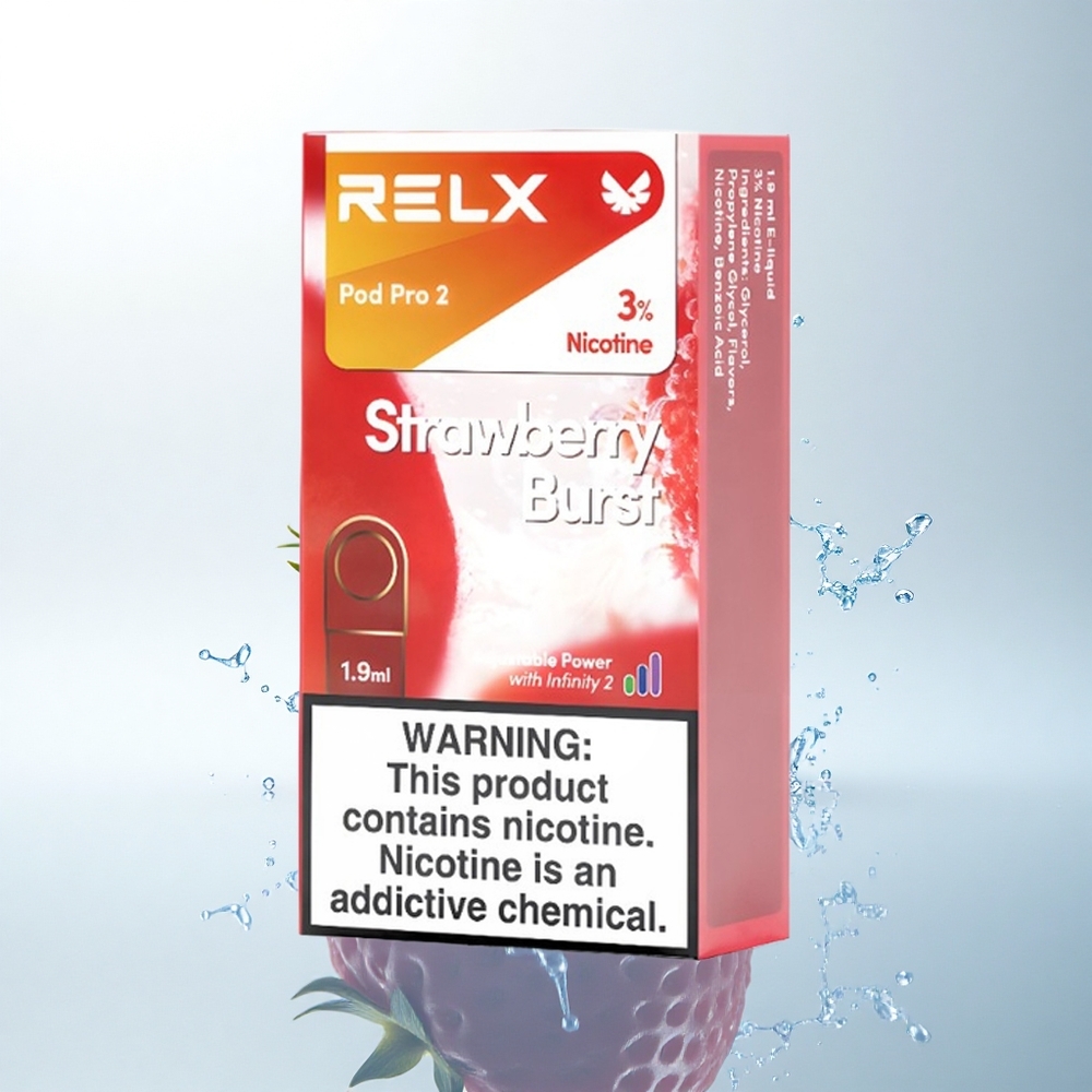 Relx Pod Pro 2 Vape Device いちごバースト 1.9ml 3モード