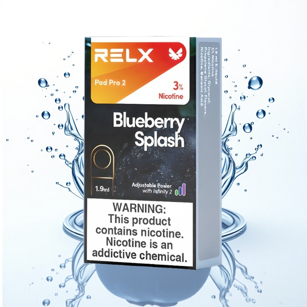Relx Pod Pro 2 Vape Device ブルーベリースプラッシュ30mg/ml 1.9ml 3電圧調整