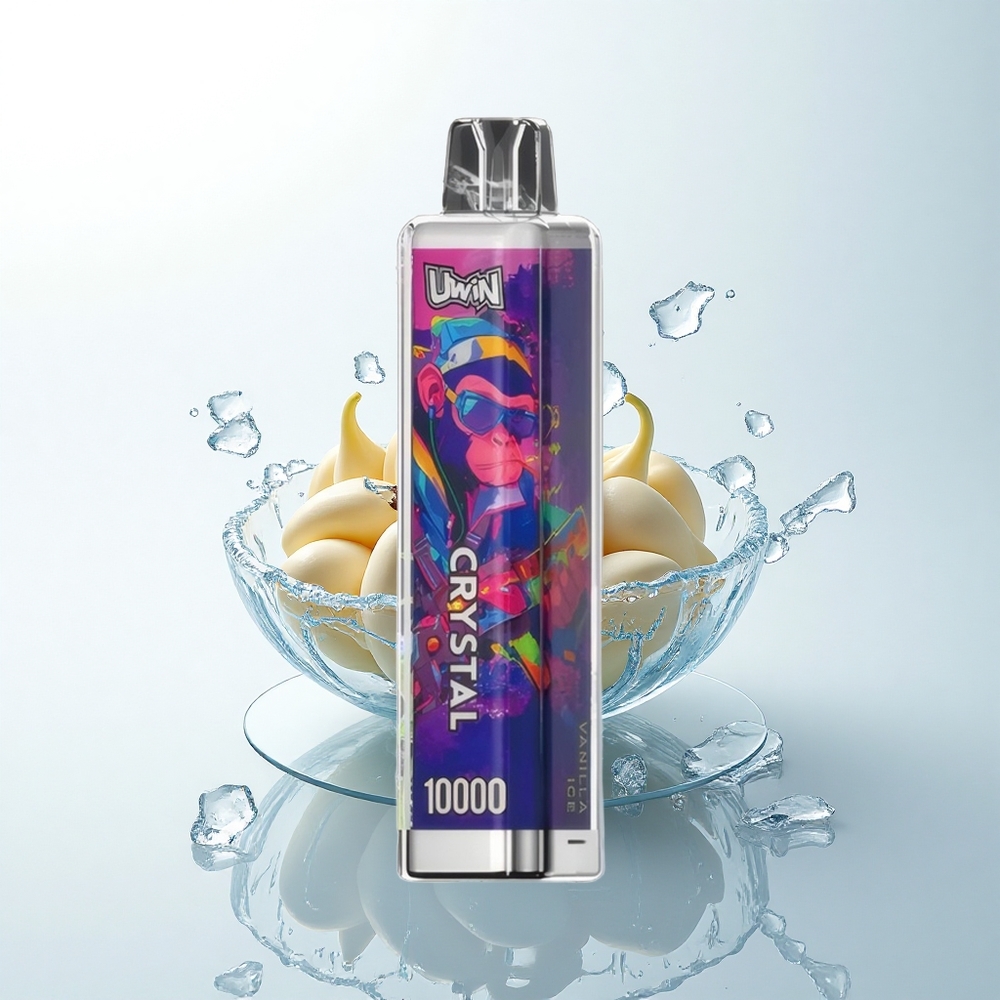 Uwin Crystal 10000 Puffs ヴァニラアイス 18ml RGB 0.8オーム