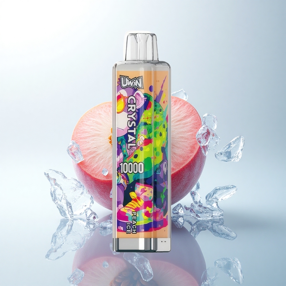 Uwin Crystal 10000 Puffs ピーチアイス 18ml RGB