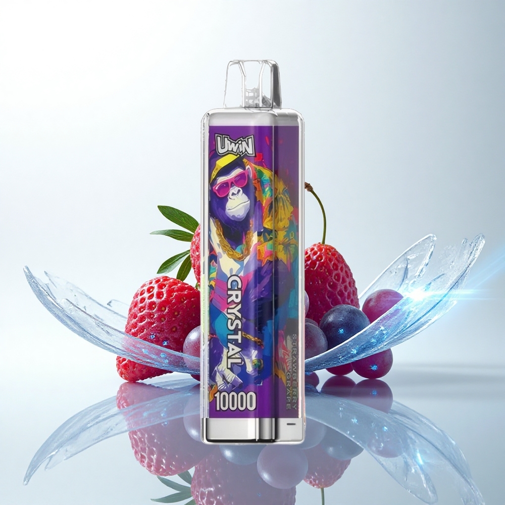 Uwin Crystal 10000 Puffs イチゴグレープRGB 18ml 0.8Ω