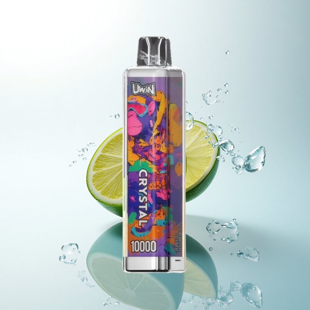 Uwin Crystal 10000 Puffs レモンライム RGB 18ml 650mAh