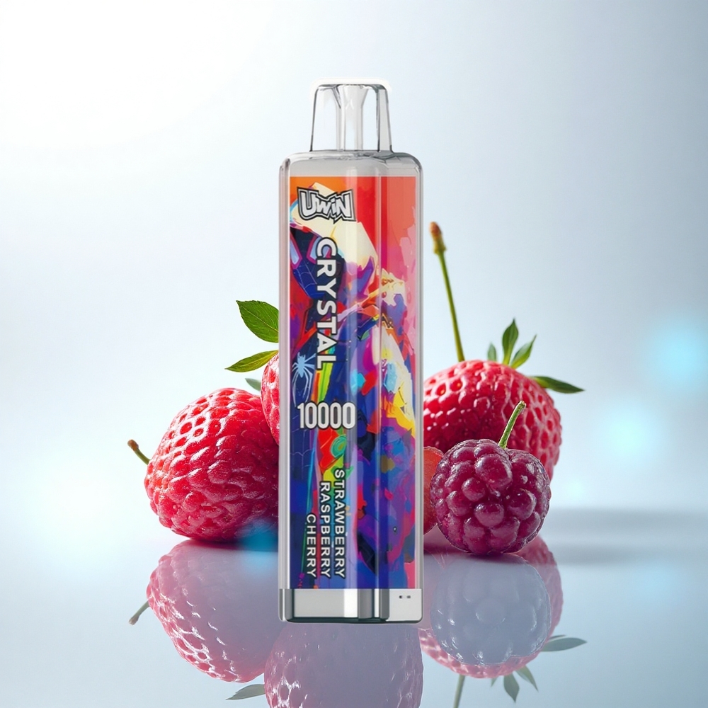 Uwin Crystal 10000 Puffs いちごラズベリーチェリーRGB