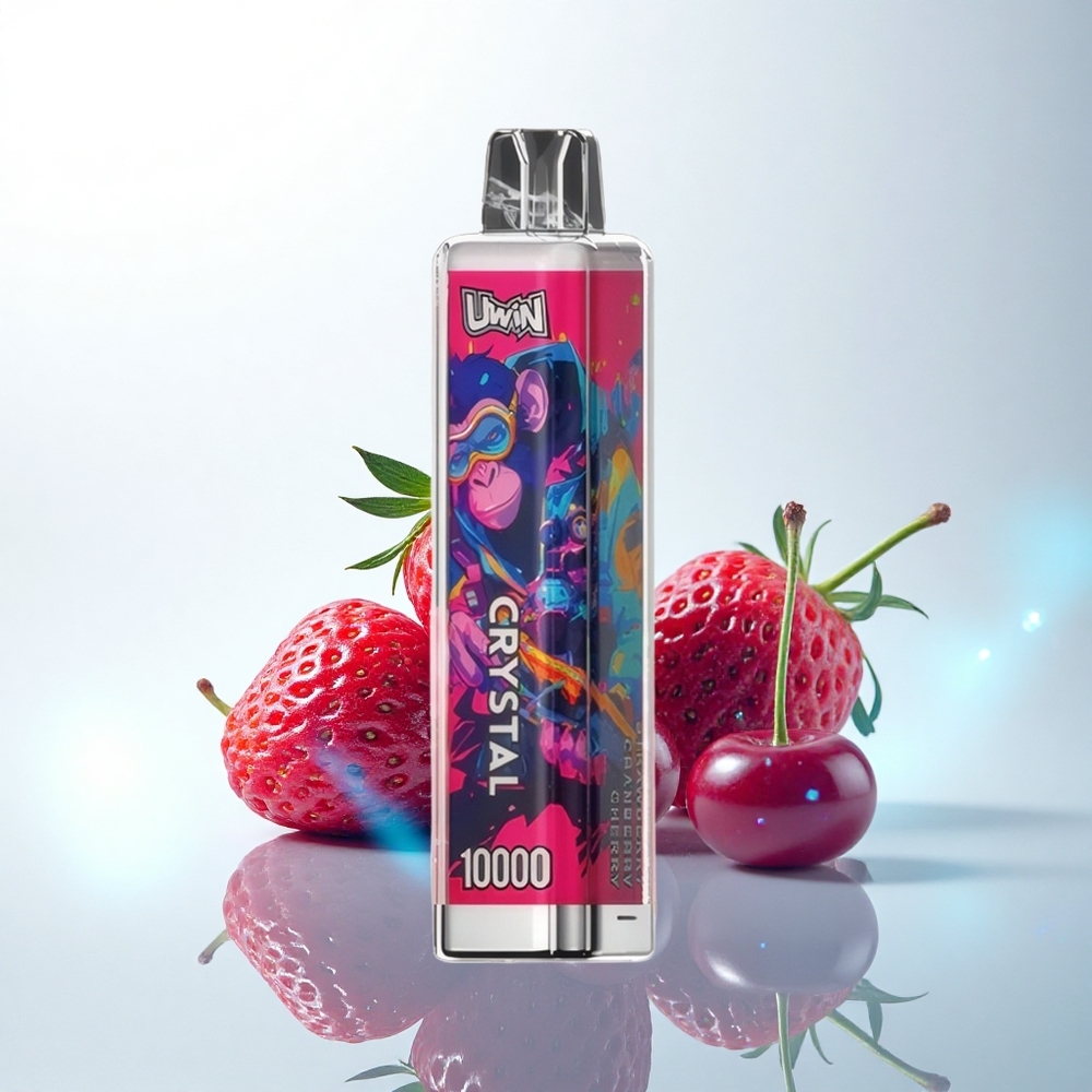 Uwin Crystal 10000 Puffs いちごクランベリーさくらんぼRGB
