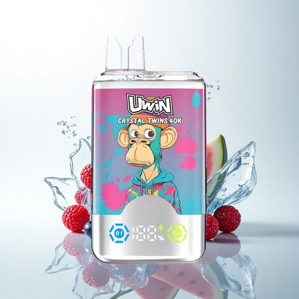 Uwin Crystal Twins 40000 Puffs スイカアイスミックスベリー二重フレーバー32ml