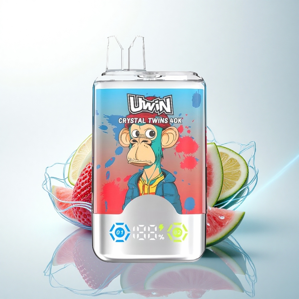 Uwin Crystal Twins 40000 Puffs いちごスイカレモンライムデュアルフレーバー32ml
