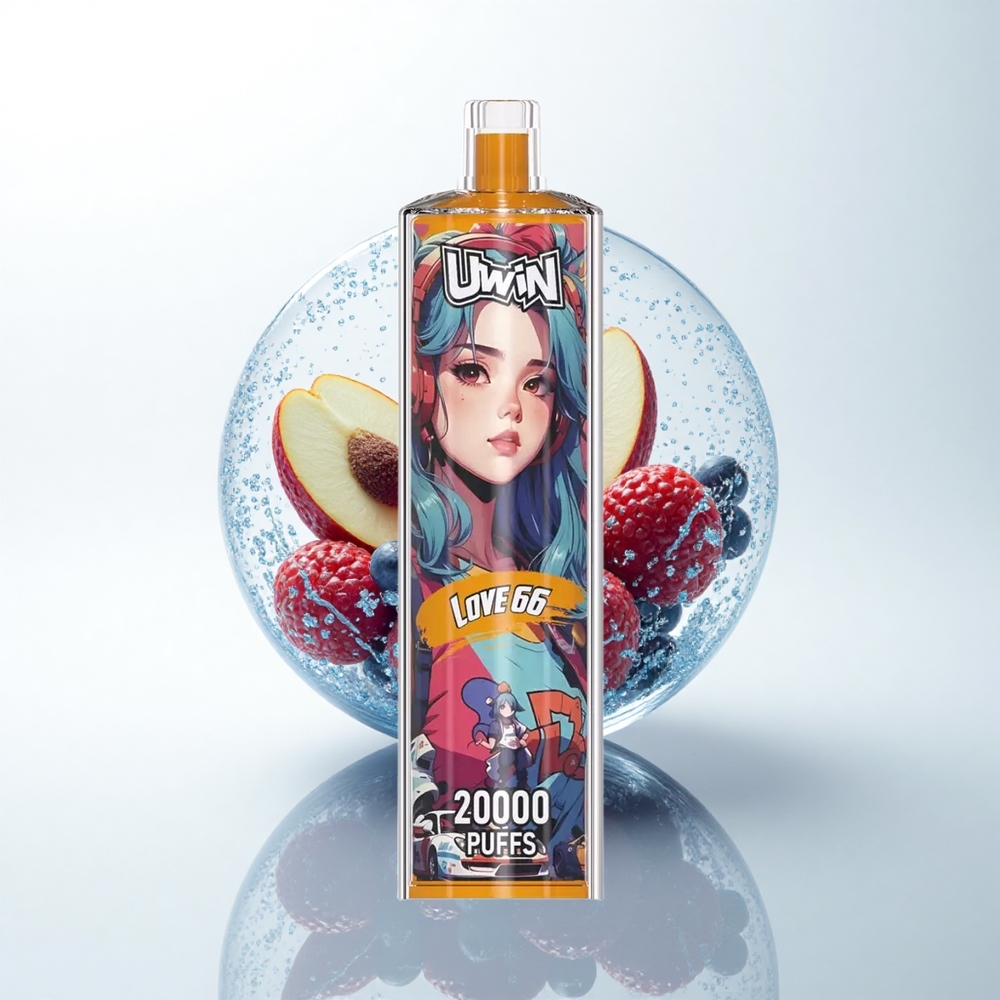 Uwin Shisha Hookah Crystal 20000 Puffs ラブ66 メッシュコイル 22ml タイプC