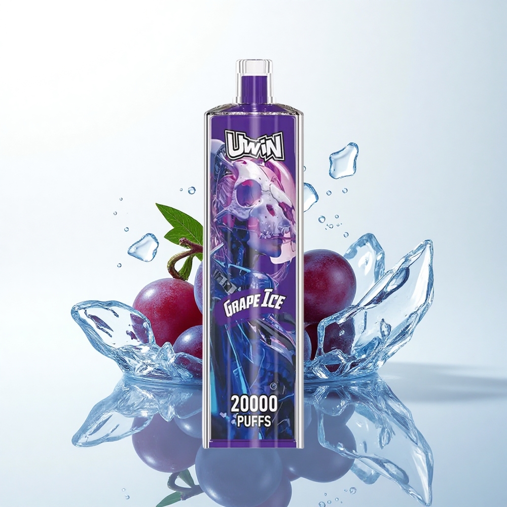 Uwin Shisha Hookah Crystal 20000 Puffs グレープアイス メッシュコイル タイプC