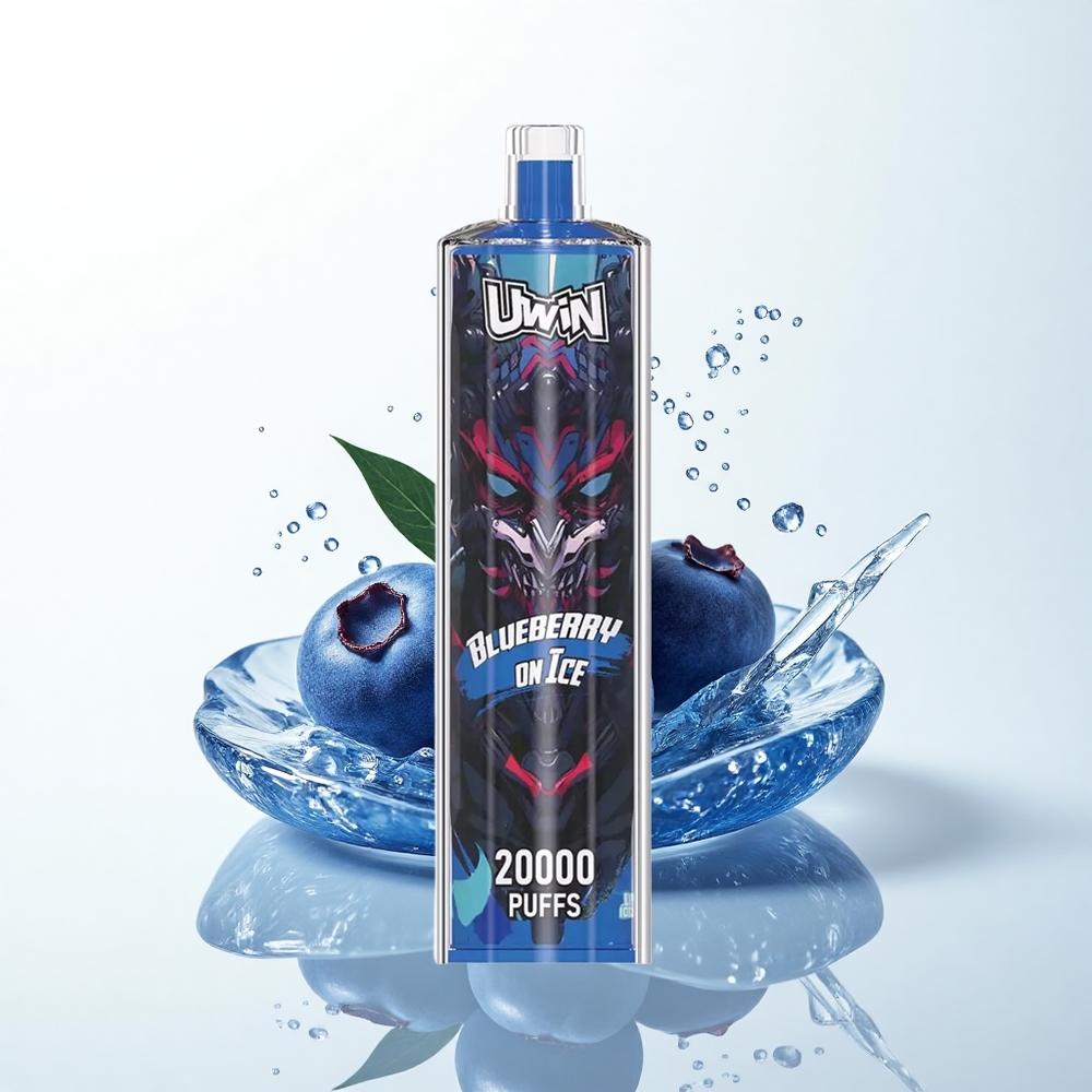 Uwin Shisha Hookah Crystal 20000 Puffs ブルーベリーオンアイス メッシュコイル タイプC