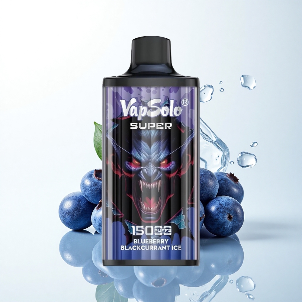 Vapsolo Super 15000 Puffs ブルーベリーブラックカラントアイス 850メッシュ