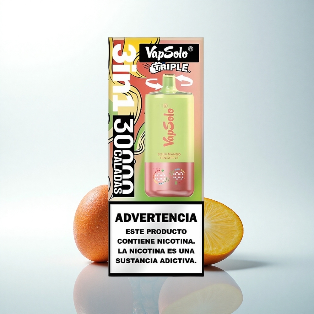 Vapsolo Triple 30000 Puffs サワーマンゴーパイナップル 40ml 3タンク Type-C