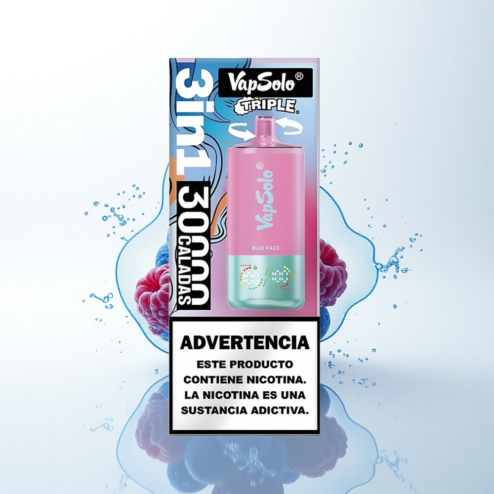 Vapsolo Triple 30000 Puffs ブルーラズ トリプルタンク Type-C