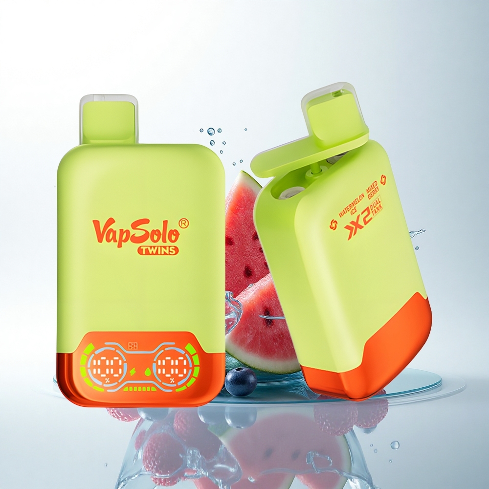 Vapsolo Twins 20000 Puffs スイカアイス＆ミックスベリー 40ml ダブルタンク Type-C