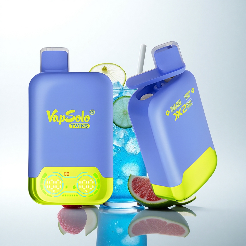 Vapsolo Twins 20000 Puffs ブルーレモンライム40mlダブルタンク