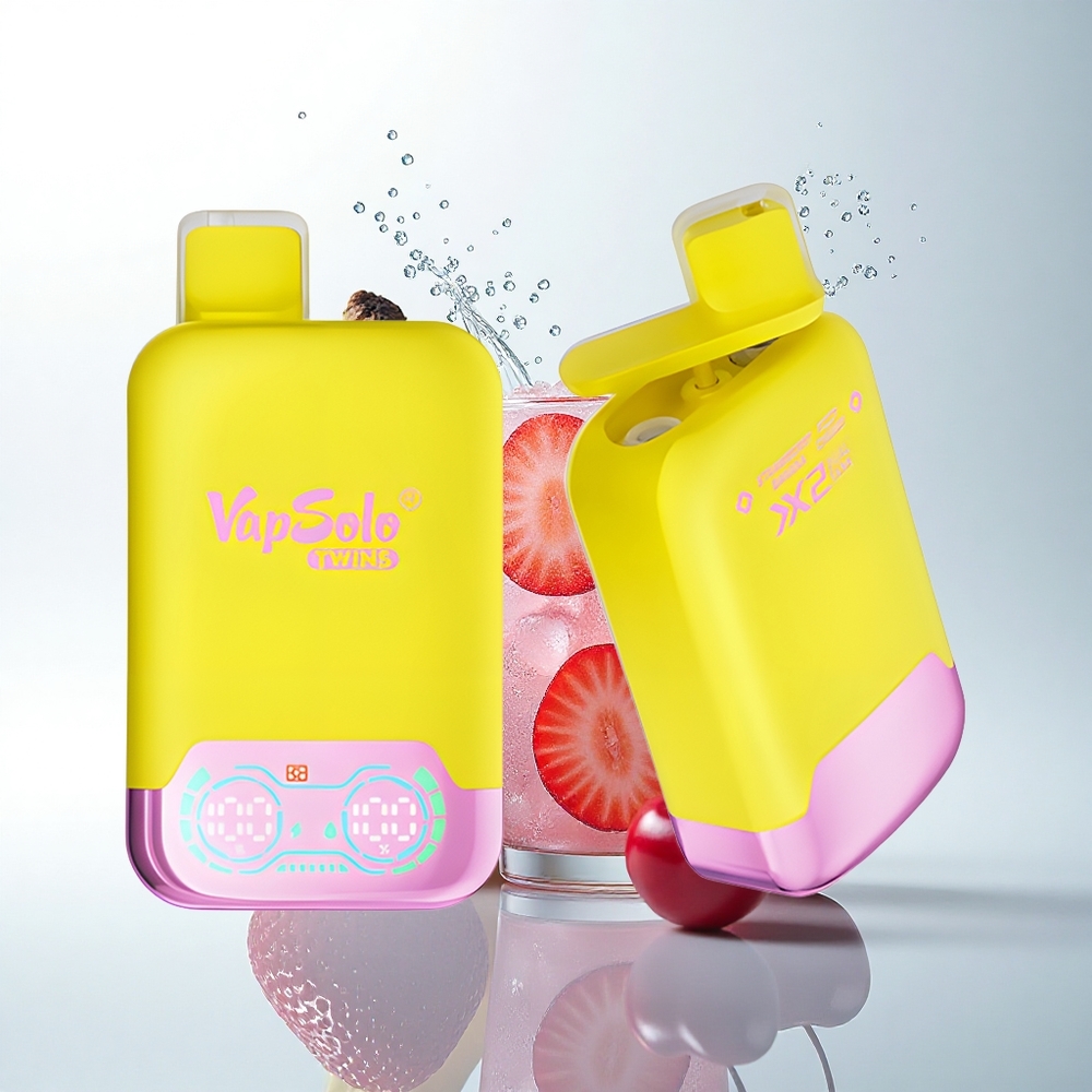 Vapsolo Twins 20000 Puffs いちごバナナ＆スパークリングチェリー 40ml デュアルタンク
