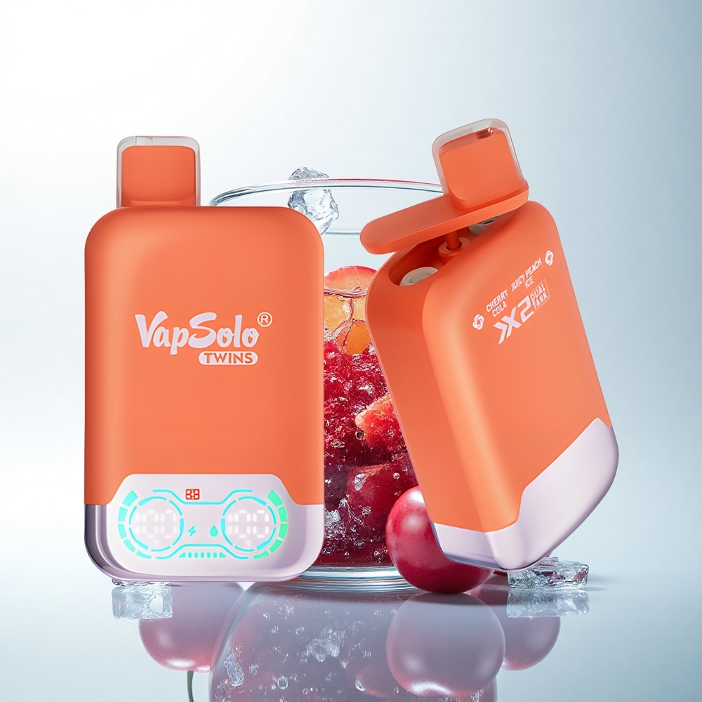 Vapsolo Twins 20000 Puffs チェリーコーラ＆ジューシーピーチアイス デュアルタンク Type-C