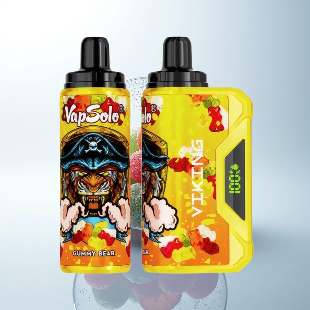 VapSolo VIKING 12000 Puffs グミーベア 22ml Type-C LED